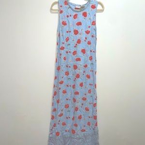 90s floral maxi dress
